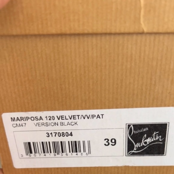 Mariposa 120 Velvet Christian Louboutin bootie, size 39 - Picture 4 of 7